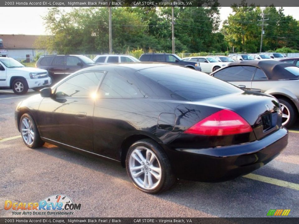 2003 Honda Accord EX-L Coupe Nighthawk Black Pearl / Black Photo #5