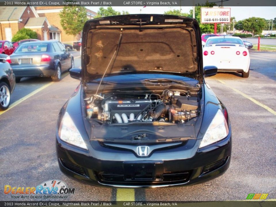 2003 Honda Accord EX-L Coupe Nighthawk Black Pearl / Black Photo #7