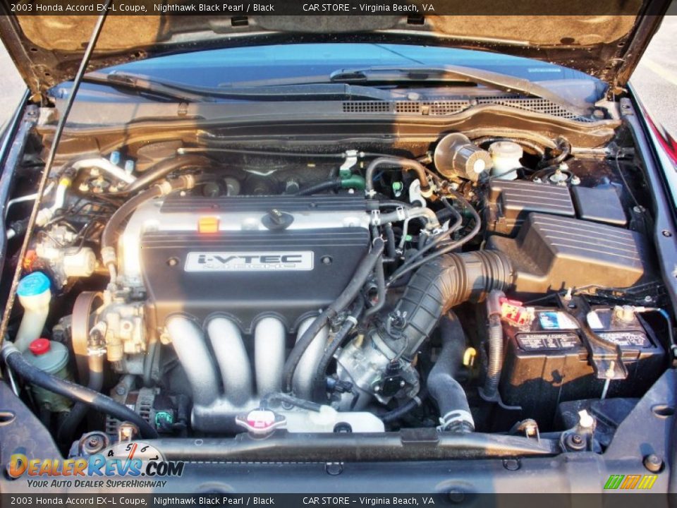 2003 Honda Accord EX-L Coupe Nighthawk Black Pearl / Black Photo #8