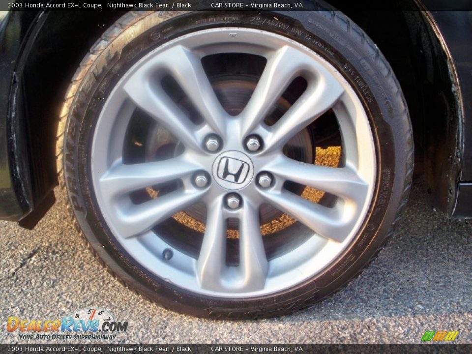 2003 Honda Accord EX-L Coupe Nighthawk Black Pearl / Black Photo #11
