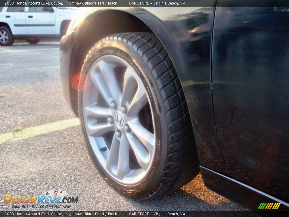 2003 Honda Accord EX-L Coupe Nighthawk Black Pearl / Black Photo #12