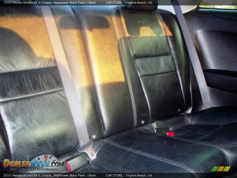 2003 Honda Accord EX-L Coupe Nighthawk Black Pearl / Black Photo #17