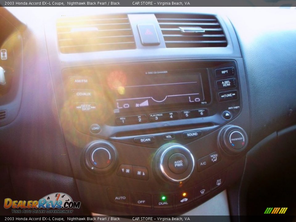 2003 Honda Accord EX-L Coupe Nighthawk Black Pearl / Black Photo #21