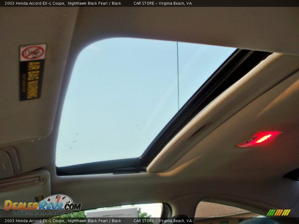 2003 Honda Accord EX-L Coupe Nighthawk Black Pearl / Black Photo #22