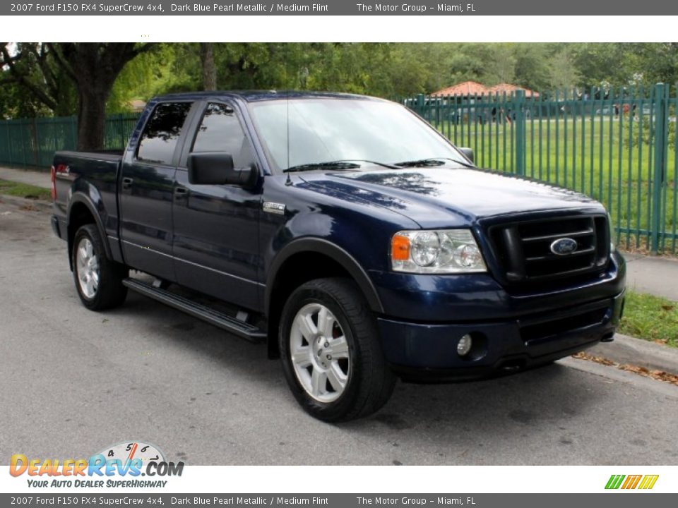 2007 Ford F150 FX4 SuperCrew 4x4 Dark Blue Pearl Metallic / Medium Flint Photo #2