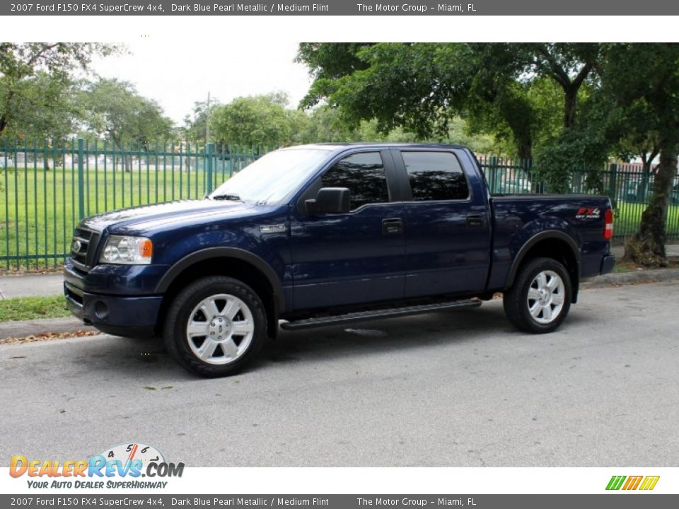 2007 Ford F150 FX4 SuperCrew 4x4 Dark Blue Pearl Metallic / Medium Flint Photo #3