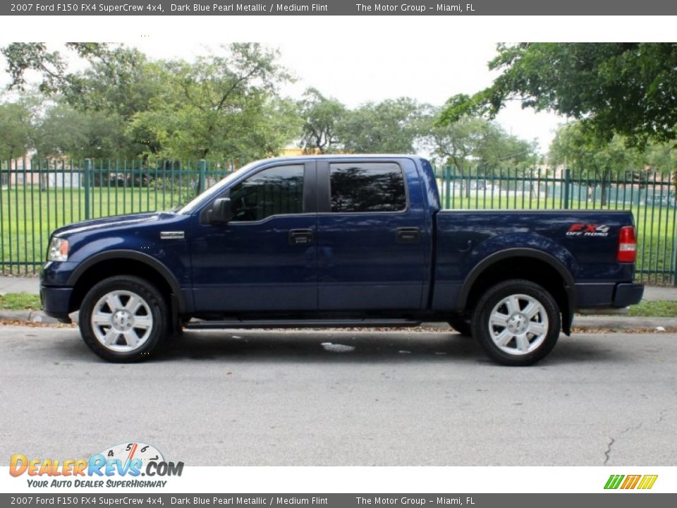 2007 Ford F150 FX4 SuperCrew 4x4 Dark Blue Pearl Metallic / Medium Flint Photo #5
