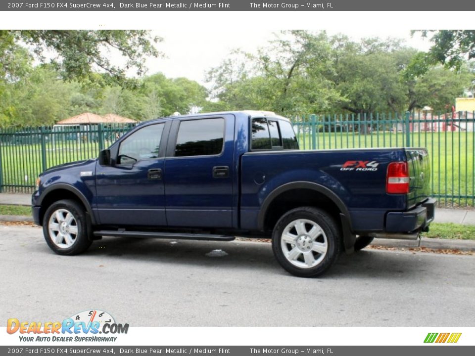 2007 Ford F150 FX4 SuperCrew 4x4 Dark Blue Pearl Metallic / Medium Flint Photo #7