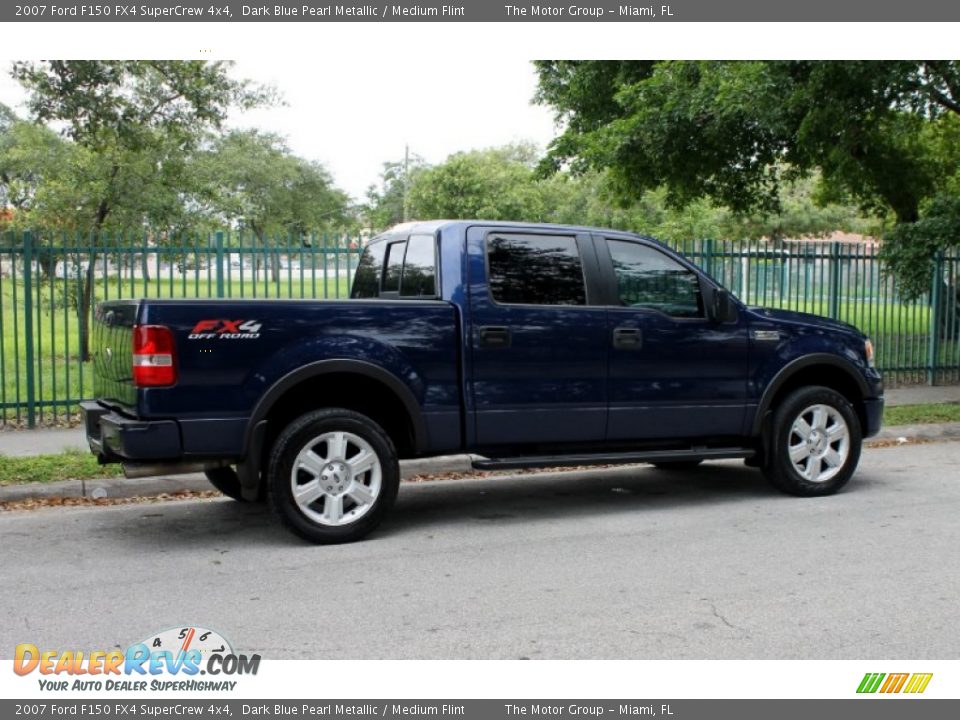 2007 Ford F150 FX4 SuperCrew 4x4 Dark Blue Pearl Metallic / Medium Flint Photo #8