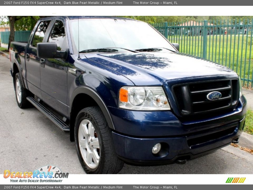2007 Ford F150 FX4 SuperCrew 4x4 Dark Blue Pearl Metallic / Medium Flint Photo #13