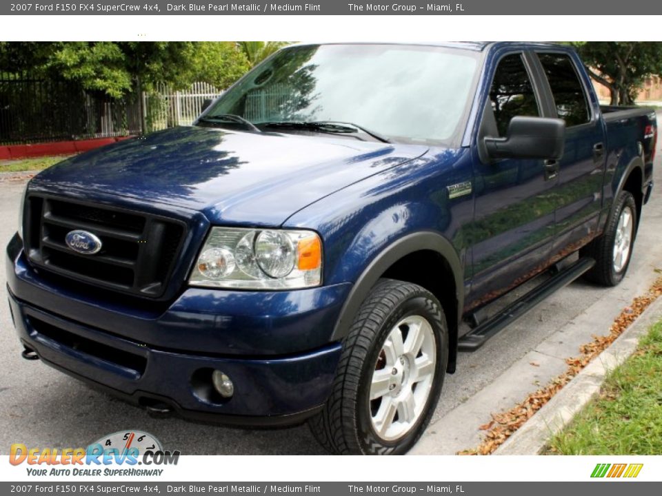 2007 Ford F150 FX4 SuperCrew 4x4 Dark Blue Pearl Metallic / Medium Flint Photo #14