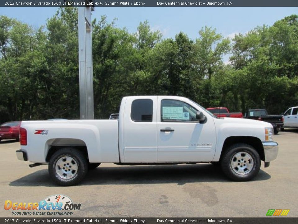 Summit White 2013 Chevrolet Silverado 1500 LT Extended Cab 4x4 Photo #4