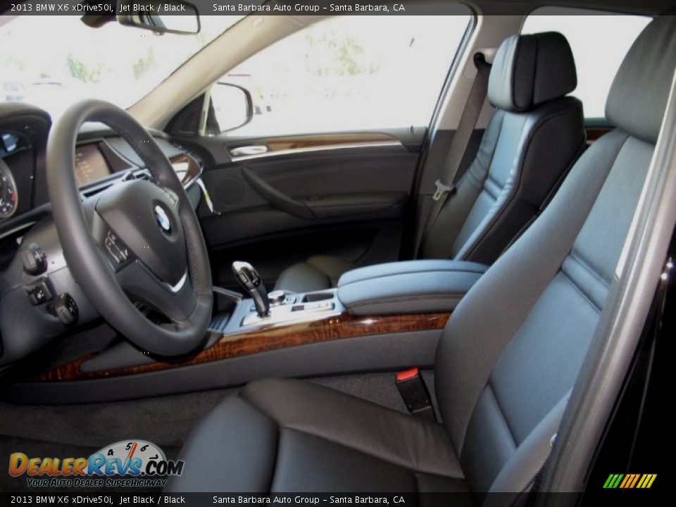 Black Interior - 2013 BMW X6 xDrive50i Photo #6