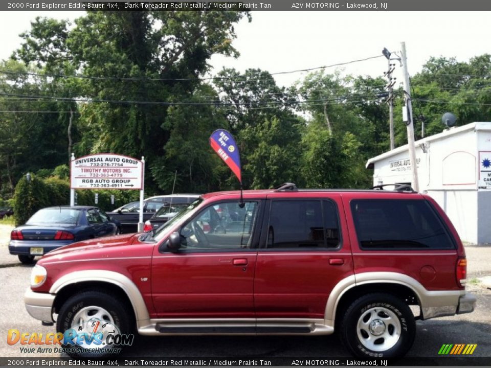 2000 Ford Explorer Eddie Bauer 4x4 Dark Toreador Red Metallic / Medium Prairie Tan Photo #4