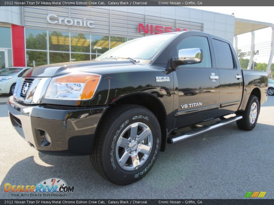 2012 Nissan Titan SV Heavy Metal Chrome Edition Crew Cab Galaxy Black / Charcoal Photo #1