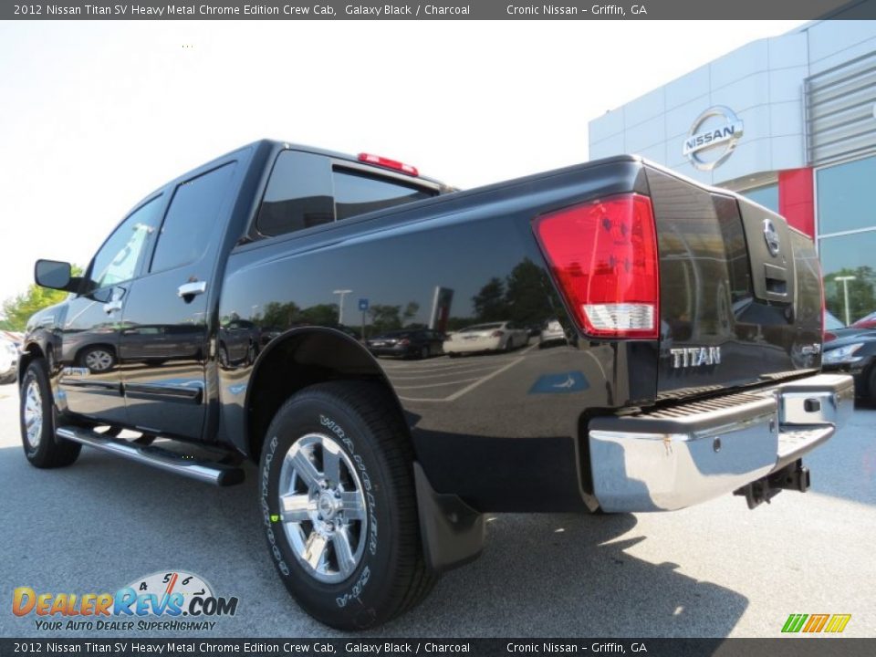 2012 Nissan Titan SV Heavy Metal Chrome Edition Crew Cab Galaxy Black / Charcoal Photo #3