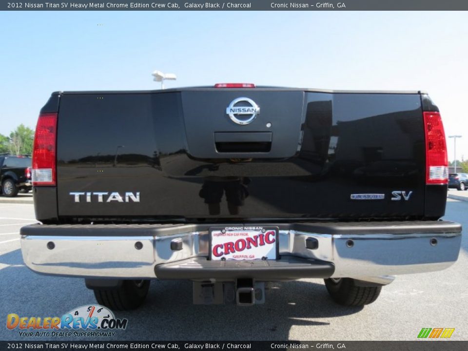 2012 Nissan Titan SV Heavy Metal Chrome Edition Crew Cab Galaxy Black / Charcoal Photo #4
