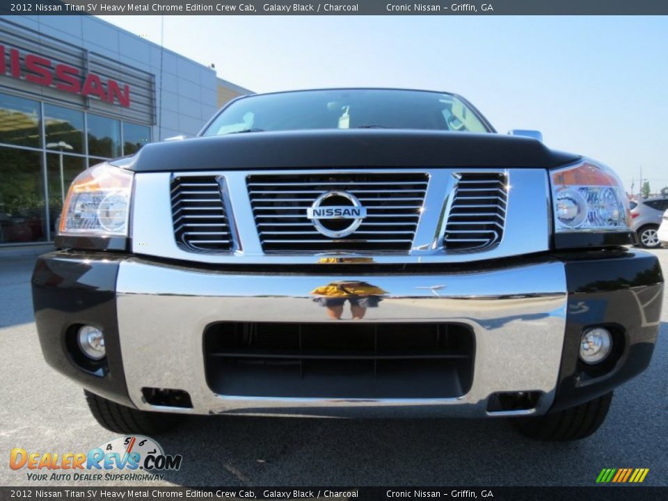 2012 Nissan Titan SV Heavy Metal Chrome Edition Crew Cab Galaxy Black / Charcoal Photo #8