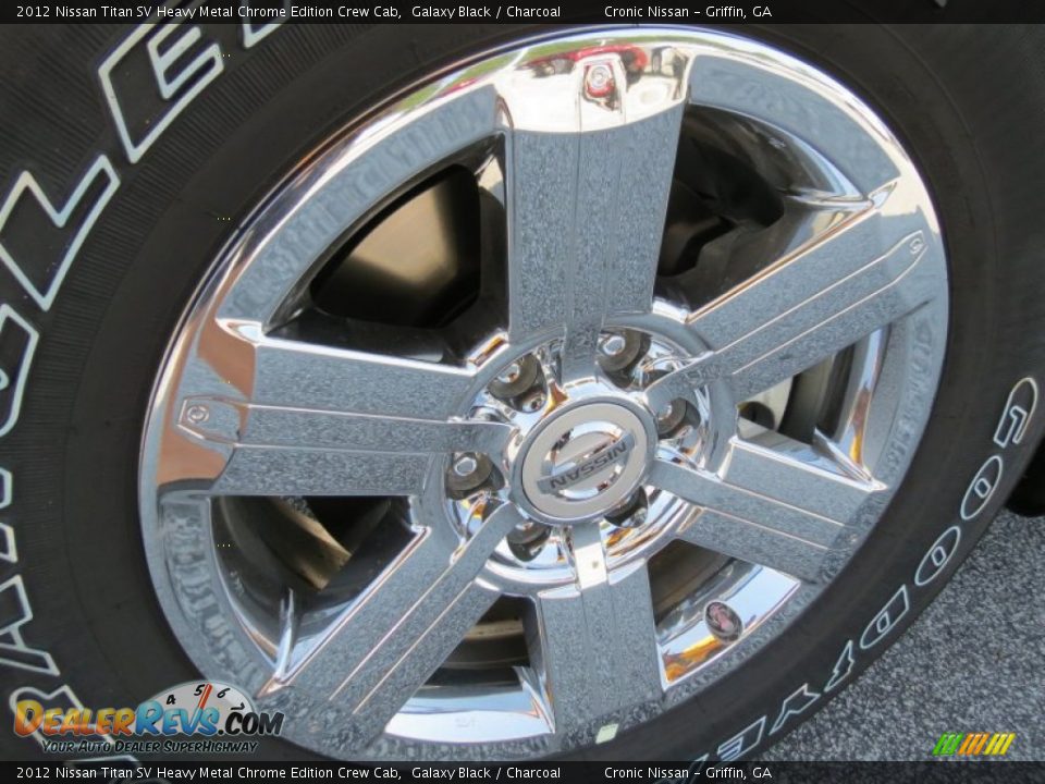 2012 Nissan Titan SV Heavy Metal Chrome Edition Crew Cab Galaxy Black / Charcoal Photo #9