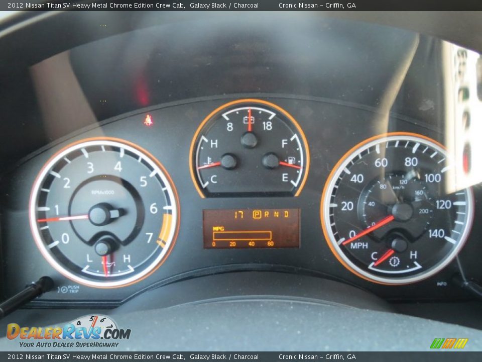 2012 Nissan Titan SV Heavy Metal Chrome Edition Crew Cab Gauges Photo #14