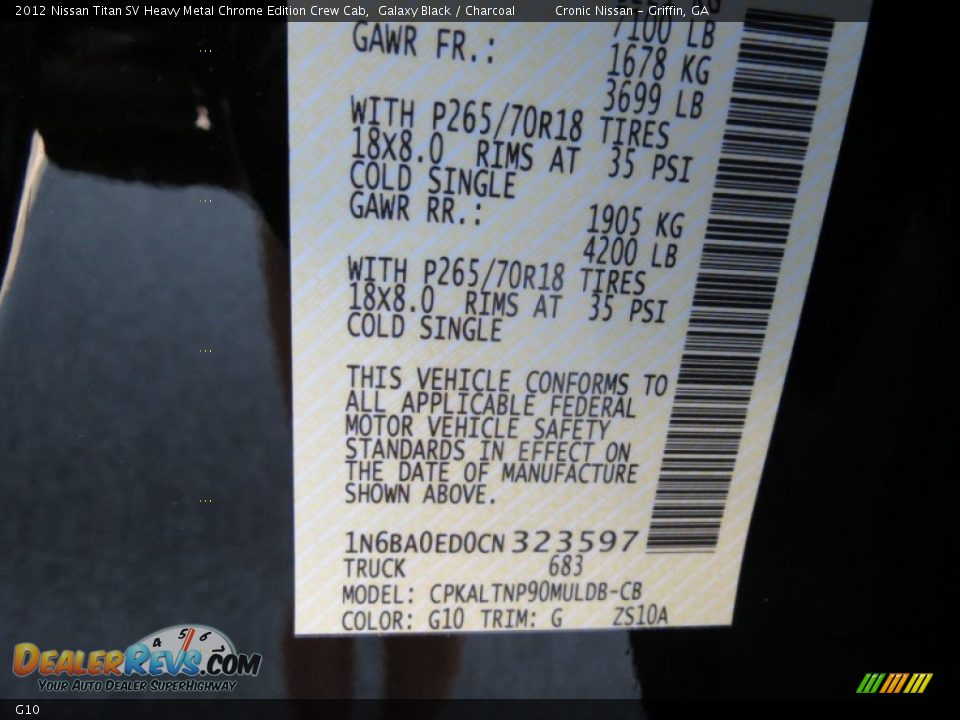 G10 - 2012 Nissan Titan