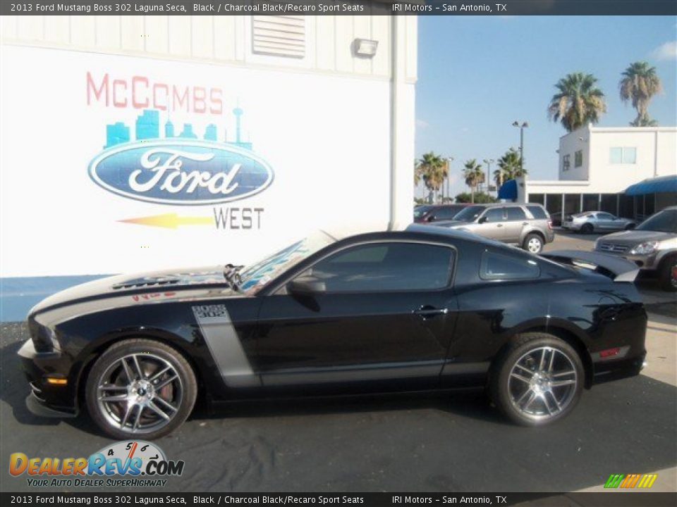 2013 Ford Mustang Boss 302 Laguna Seca Black / Charcoal Black/Recaro Sport Seats Photo #3