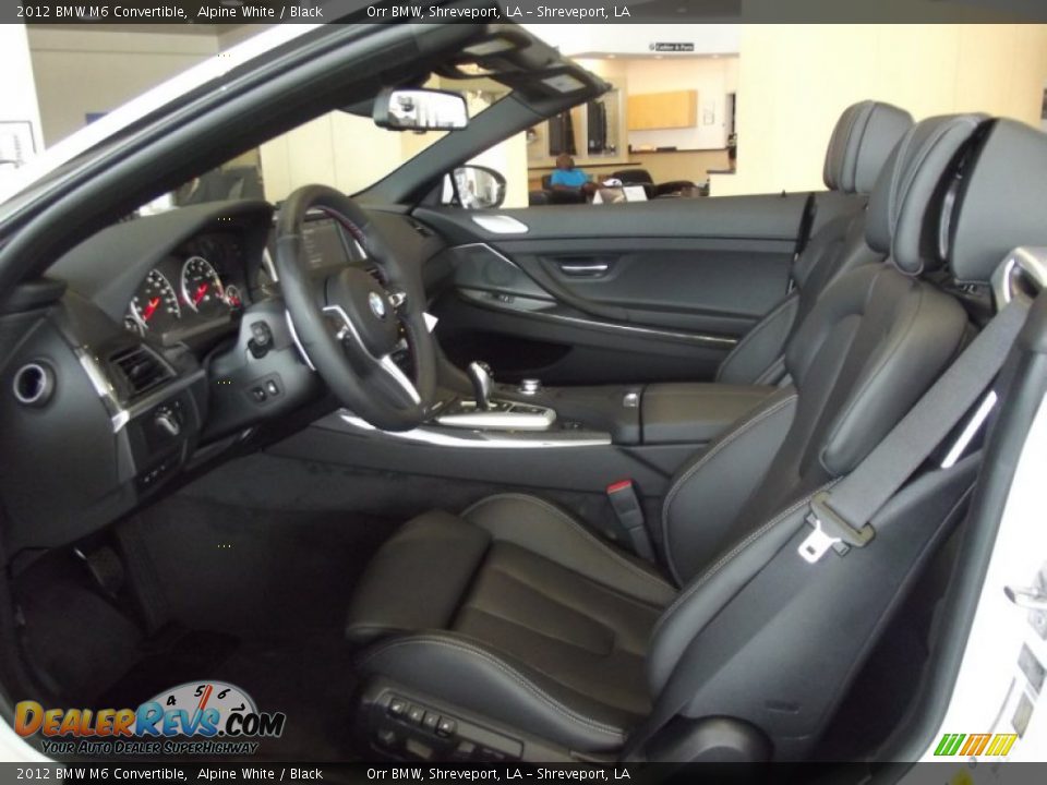 Black Interior - 2012 BMW M6 Convertible Photo #14