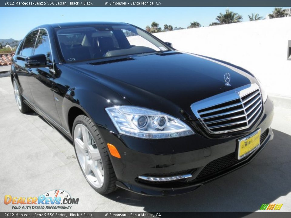 2012 Mercedes-Benz S 550 Sedan Black / Black Photo #1