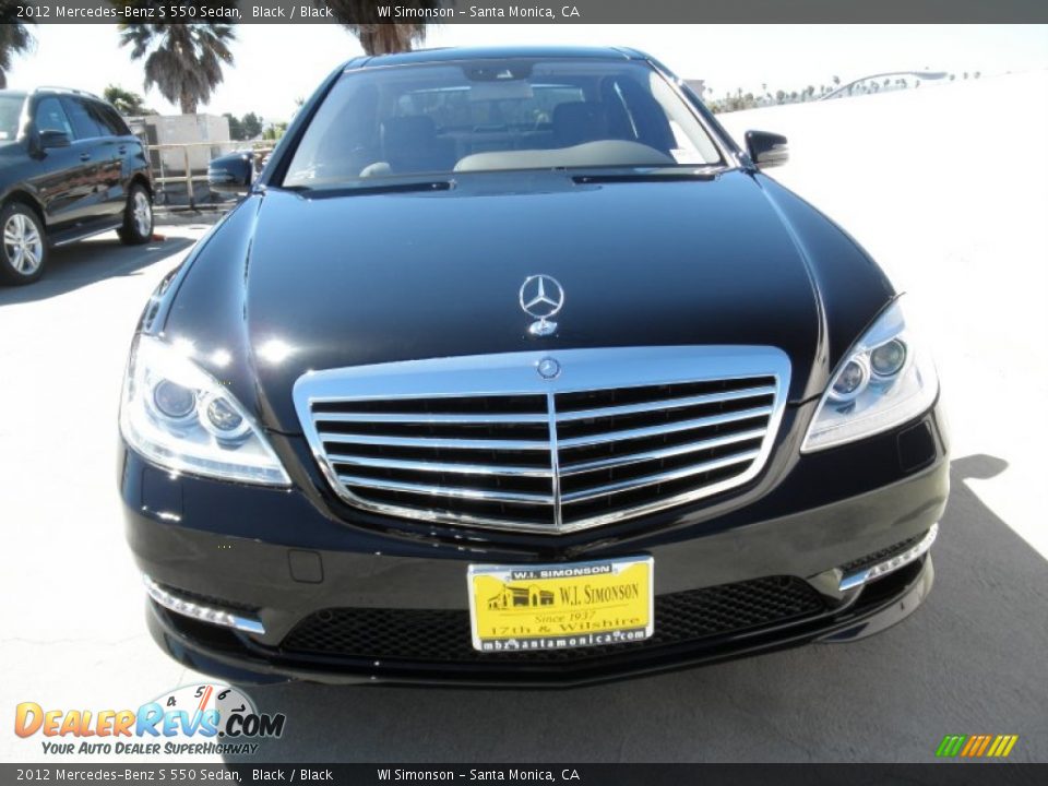 2012 Mercedes-Benz S 550 Sedan Black / Black Photo #2