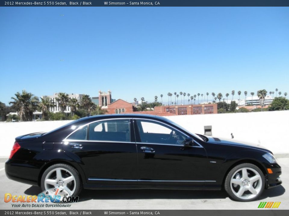2012 Mercedes-Benz S 550 Sedan Black / Black Photo #3