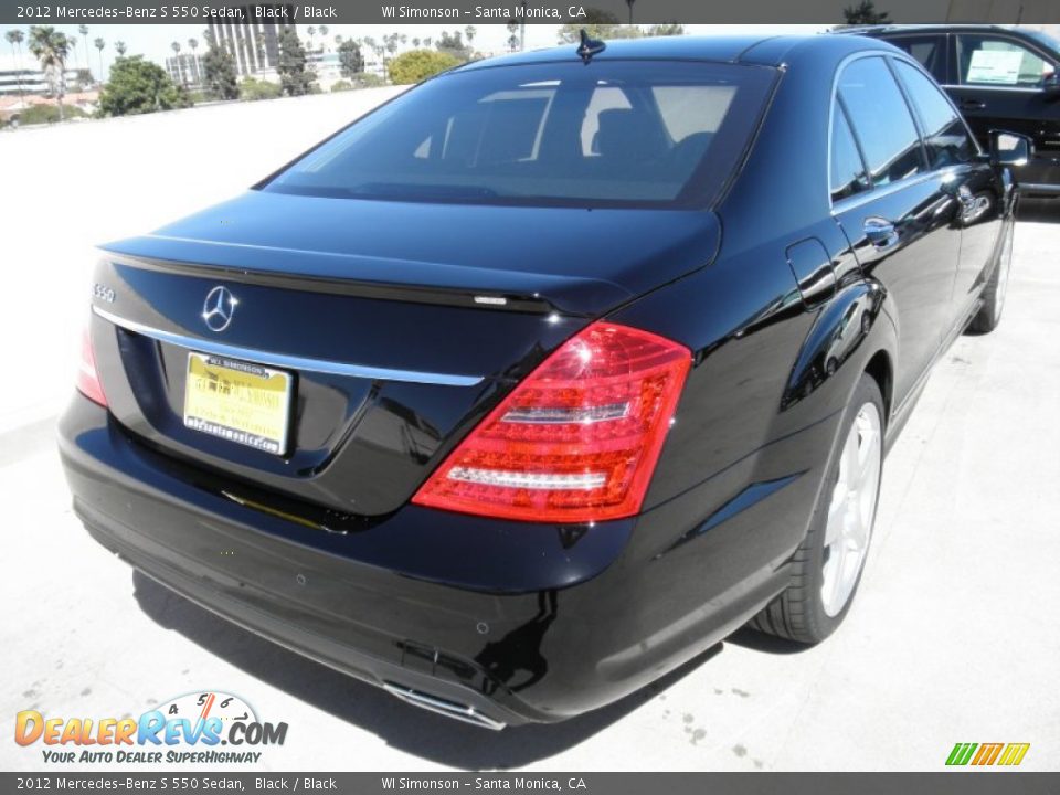 2012 Mercedes-Benz S 550 Sedan Black / Black Photo #4