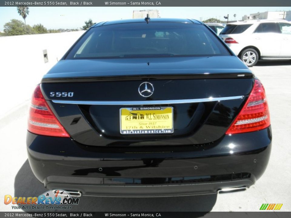 2012 Mercedes-Benz S 550 Sedan Black / Black Photo #5