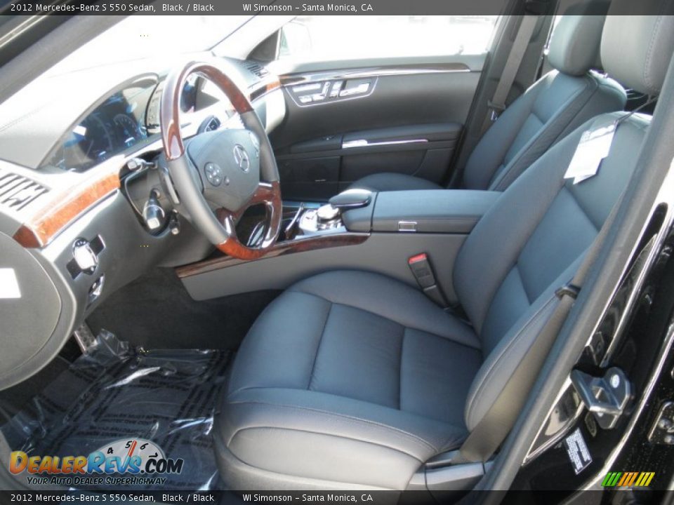 2012 Mercedes-Benz S 550 Sedan Black / Black Photo #7