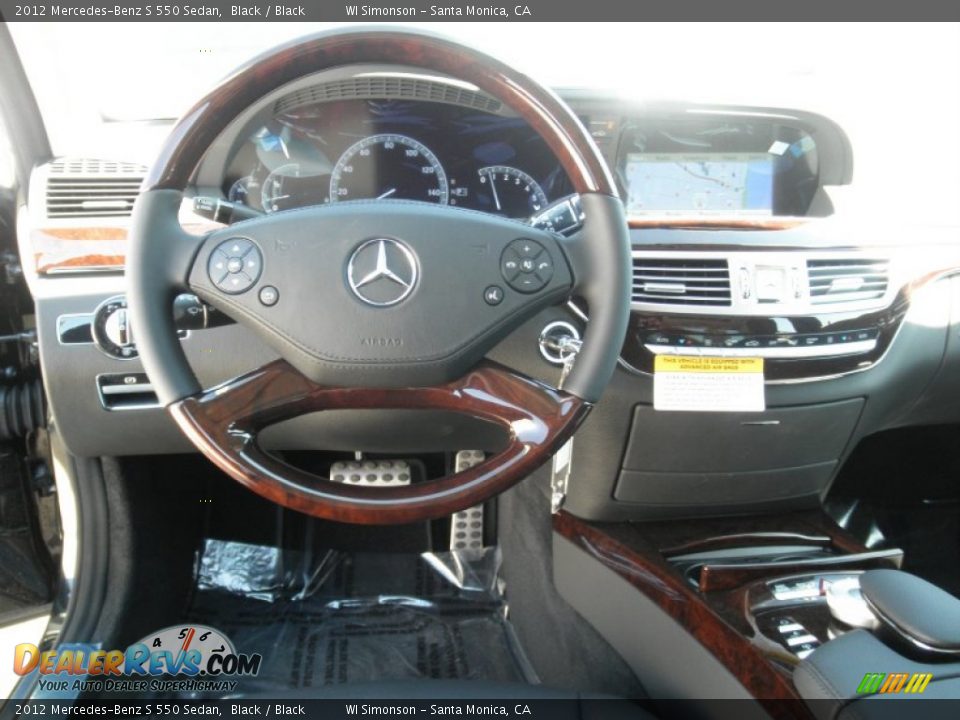 2012 Mercedes-Benz S 550 Sedan Black / Black Photo #9