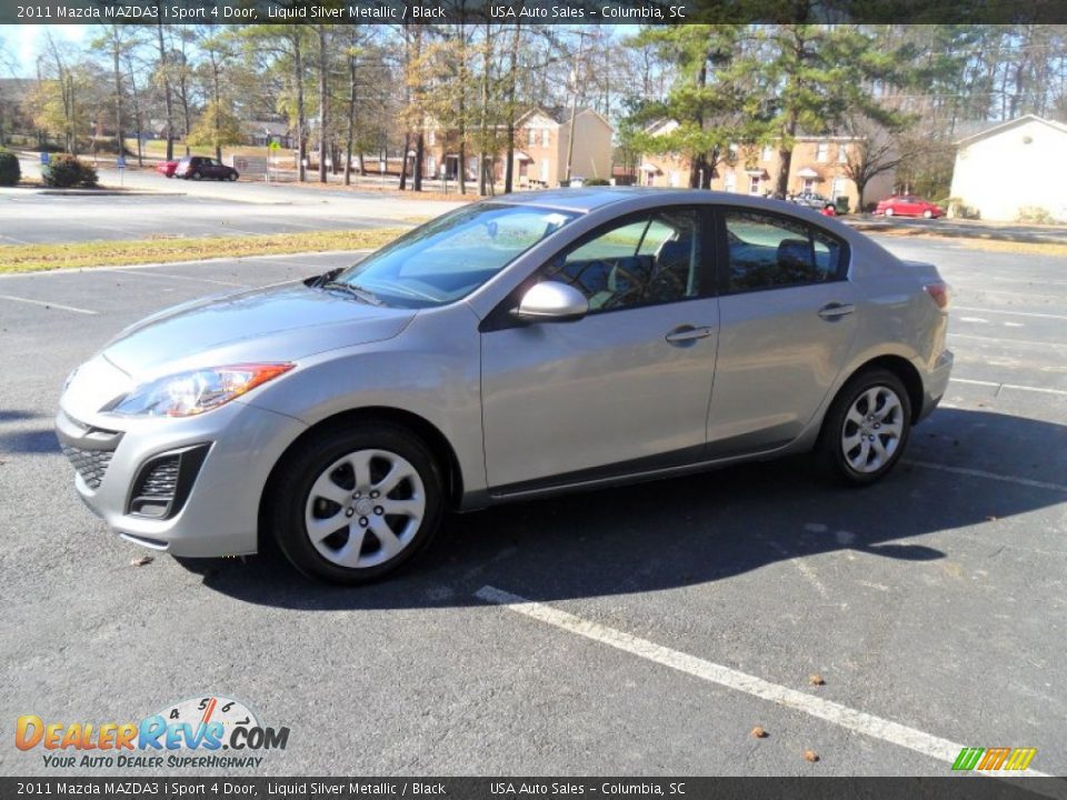2011 Mazda MAZDA3 i Sport 4 Door Liquid Silver Metallic / Black Photo #1