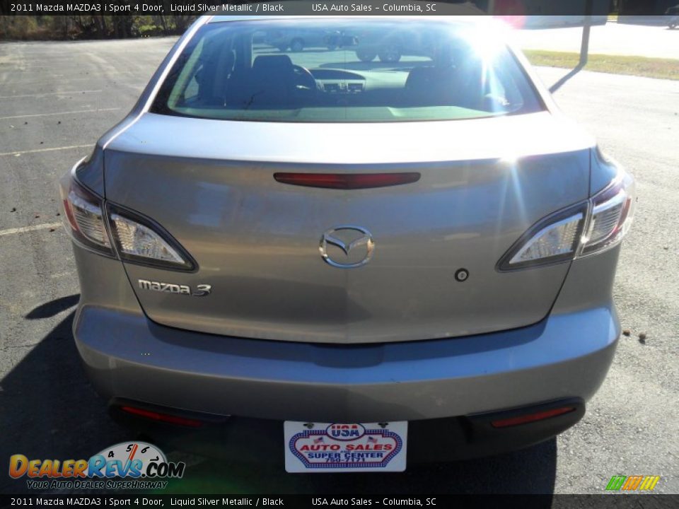 2011 Mazda MAZDA3 i Sport 4 Door Liquid Silver Metallic / Black Photo #3