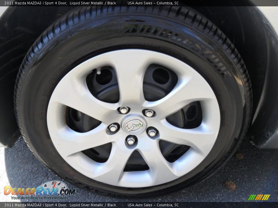 2011 Mazda MAZDA3 i Sport 4 Door Liquid Silver Metallic / Black Photo #9