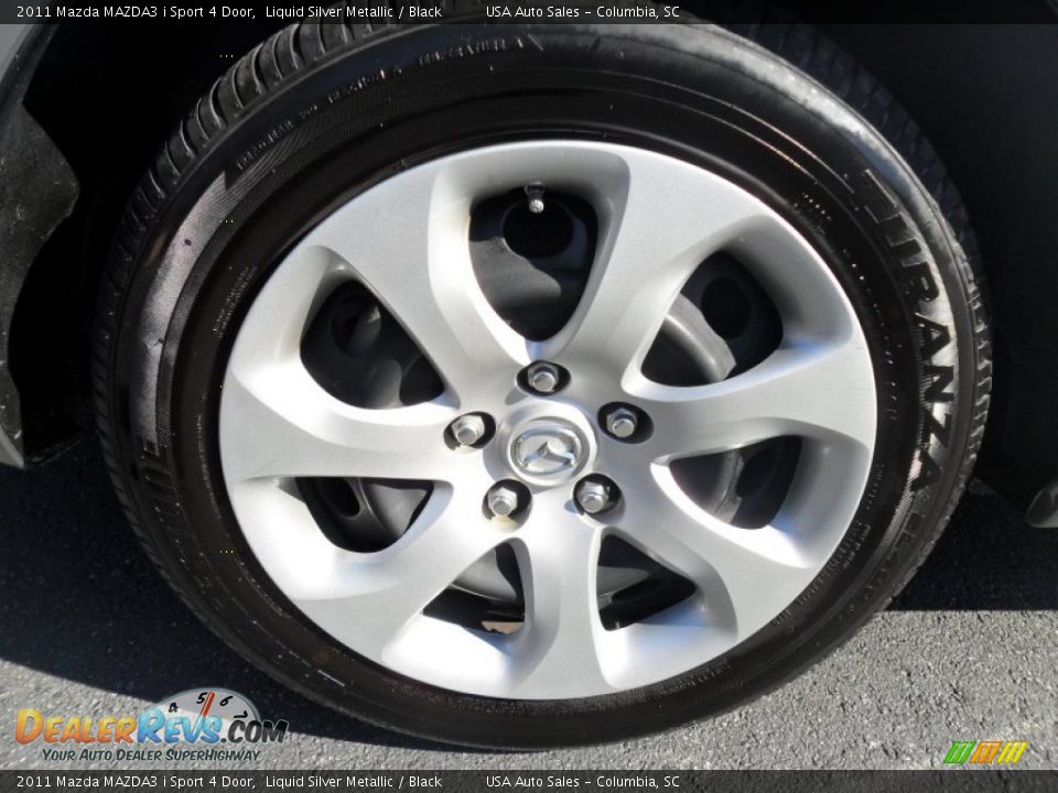 2011 Mazda MAZDA3 i Sport 4 Door Liquid Silver Metallic / Black Photo #11