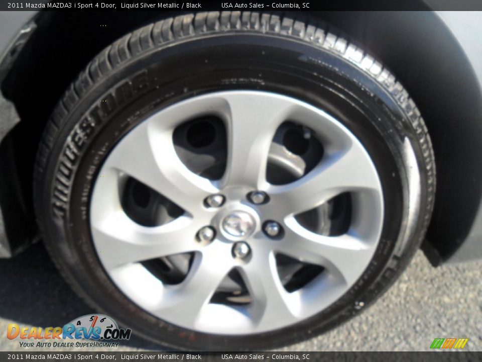 2011 Mazda MAZDA3 i Sport 4 Door Liquid Silver Metallic / Black Photo #12