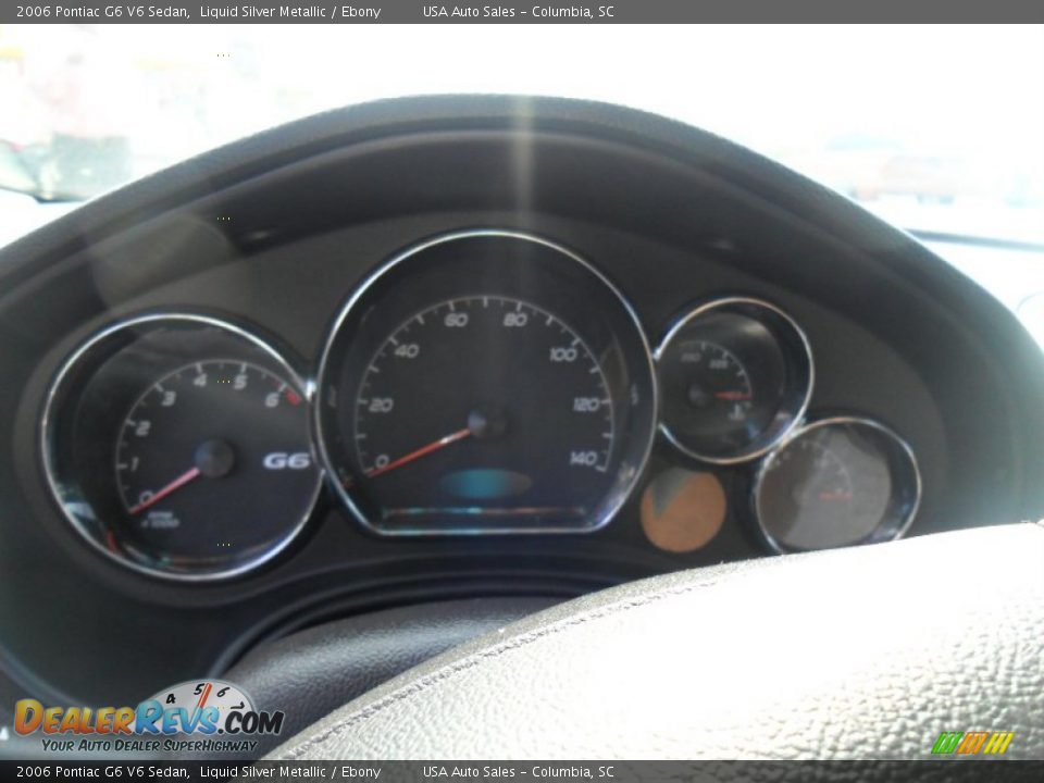 2006 Pontiac G6 V6 Sedan Liquid Silver Metallic / Ebony Photo #3