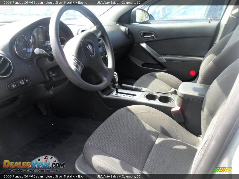 2006 Pontiac G6 V6 Sedan Liquid Silver Metallic / Ebony Photo #4