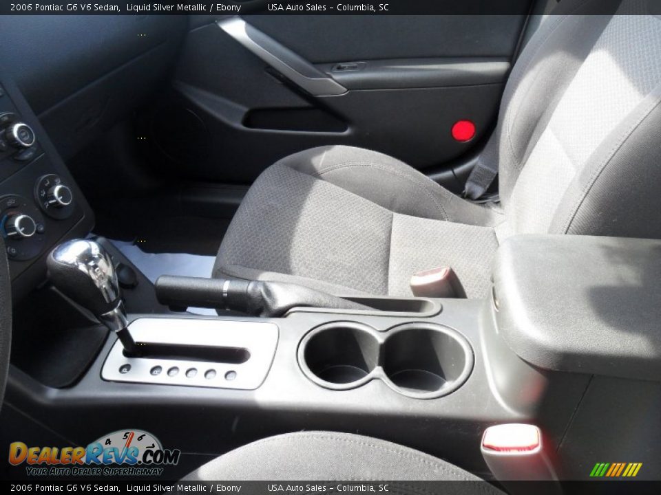 2006 Pontiac G6 V6 Sedan Liquid Silver Metallic / Ebony Photo #5
