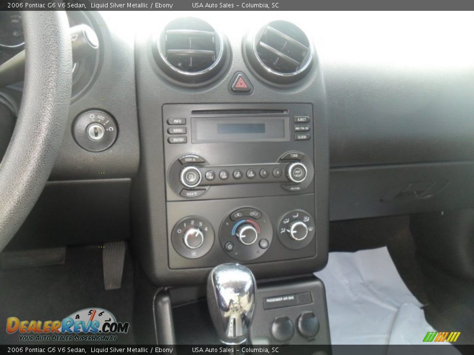 2006 Pontiac G6 V6 Sedan Liquid Silver Metallic / Ebony Photo #6