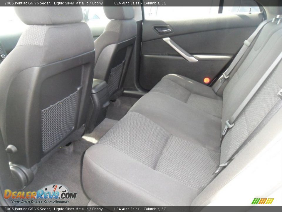 2006 Pontiac G6 V6 Sedan Liquid Silver Metallic / Ebony Photo #7