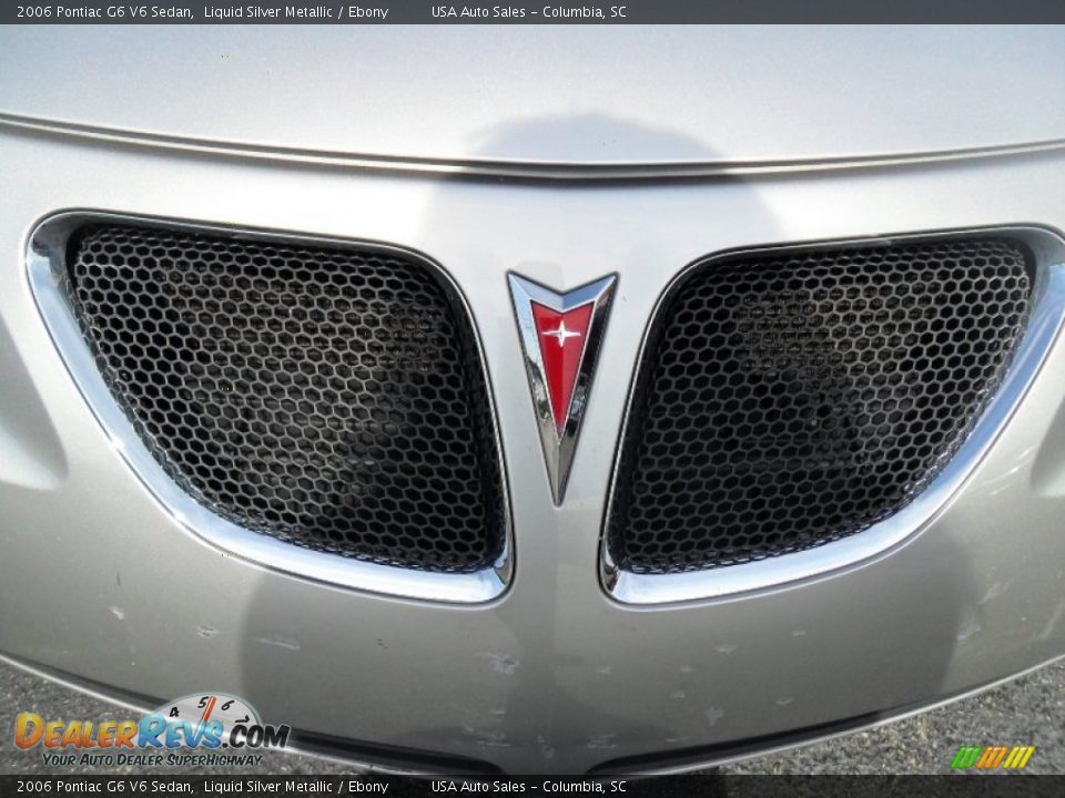 2006 Pontiac G6 V6 Sedan Liquid Silver Metallic / Ebony Photo #8