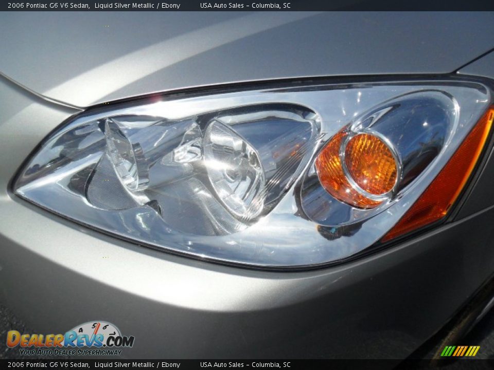 2006 Pontiac G6 V6 Sedan Liquid Silver Metallic / Ebony Photo #9