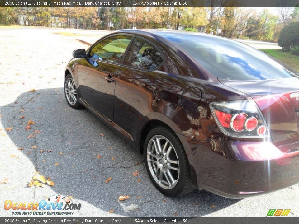2008 Scion tC Sizzling Crimson Red Mica / Dark Charcoal Gray Photo #3