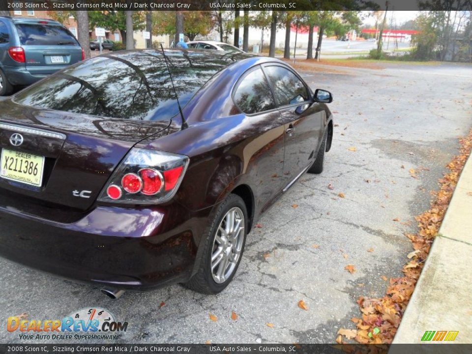 2008 Scion tC Sizzling Crimson Red Mica / Dark Charcoal Gray Photo #4