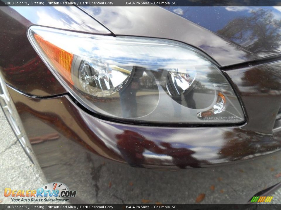 2008 Scion tC Sizzling Crimson Red Mica / Dark Charcoal Gray Photo #7