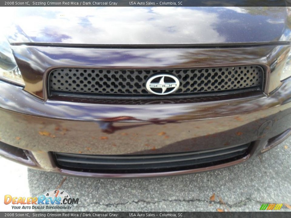 2008 Scion tC Sizzling Crimson Red Mica / Dark Charcoal Gray Photo #8